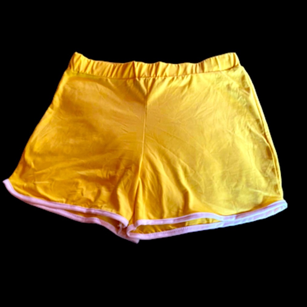 Yellow Rainbow dolphin shorts